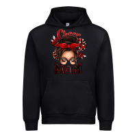 Black cheer mom messy bun Urban Hoodie - texasbilliewilder