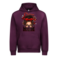 Mauve Wine cheer mom messy bun Urban Hoodie - texasbilliewilder