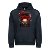 Navy cheer mom messy bun Urban Hoodie - texasbilliewilder