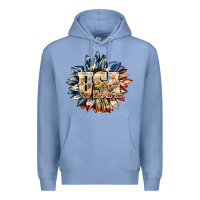 Colony Blue usa sunflower billie wilder Premium Hoodie - texasbilliewilder