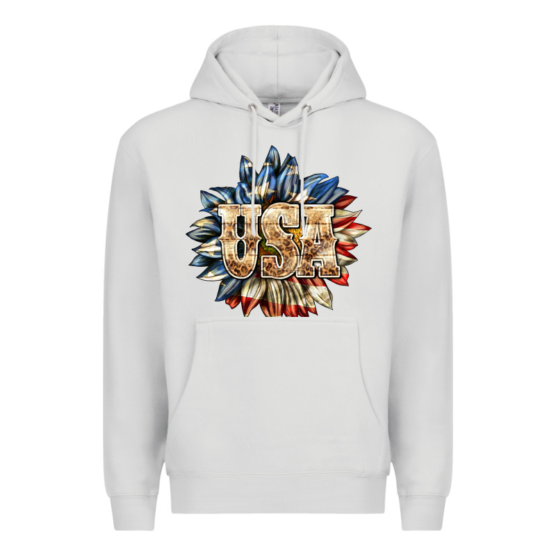 Usa Sunflower Billie Wilder Premium Hoodie by texasbilliewilder | Teevron