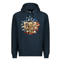 Navy usa sunflower billie wilder Premium Hoodie - texasbilliewilder