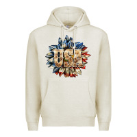 Oatmeal Heather usa sunflower billie wilder Premium Hoodie - texasbilliewilder
