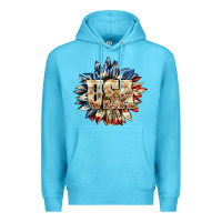 Ocean Blue usa sunflower billie wilder Premium Hoodie - texasbilliewilder