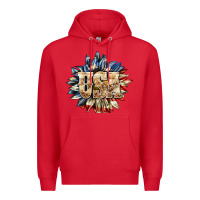 Red usa sunflower billie wilder Premium Hoodie - texasbilliewilder