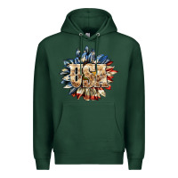 Sports Green usa sunflower billie wilder Premium Hoodie - texasbilliewilder
