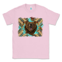 Bubblegum Pink bear native American background Classic Tee - BarkalooDesign
