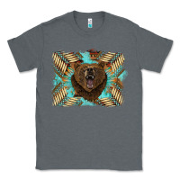 Charcoal Heather bear native American background Classic Tee - BarkalooDesign
