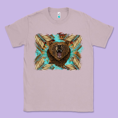 Bear Native American Background Classic Tee Designed By Barkaloodesign