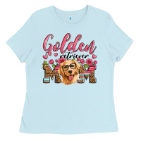 Baby Blue golden retriever mom Ladies Tee - Artiststas