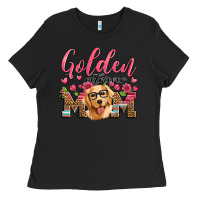Black golden retriever mom Ladies Tee - Artiststas