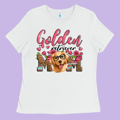 Golden Retriever Mom Ladies Tee Designed By Artiststas
