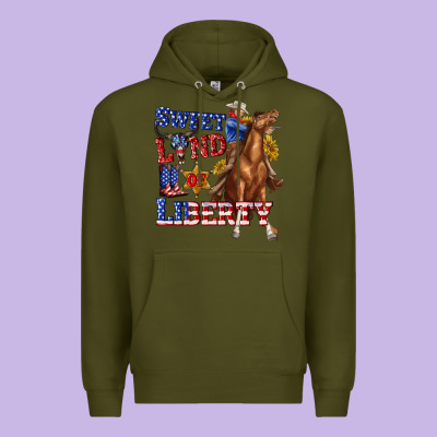 Western Sweet Land Of Liberty 4th July Billie Wilder Premium Hoodie Designed By Texasbilliewilder