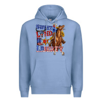 Colony Blue western sweet land of liberty 4th july billie wilder Premium Hoodie - texasbilliewilder