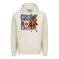 Oatmeal Heather western sweet land of liberty 4th july billie wilder Premium Hoodie - texasbilliewilder