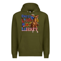 Army Green western sweet land of liberty 4th july billie wilder Premium Hoodie - texasbilliewilder