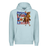 Blue Mist western sweet land of liberty 4th july billie wilder Premium Hoodie - texasbilliewilder