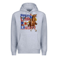 Heather Grey western sweet land of liberty 4th july billie wilder Premium Hoodie - texasbilliewilder