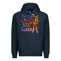 Navy western sweet land of liberty 4th july billie wilder Premium Hoodie - texasbilliewilder