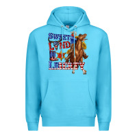 Ocean Blue western sweet land of liberty 4th july billie wilder Premium Hoodie - texasbilliewilder
