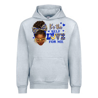 Heather Grey sorority colors blue and gold it's the self love f Urban Hoodie - texasbilliewilder