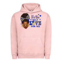 Pigment Salmon sorority colors blue and gold it's the self love f Urban Hoodie - texasbilliewilder