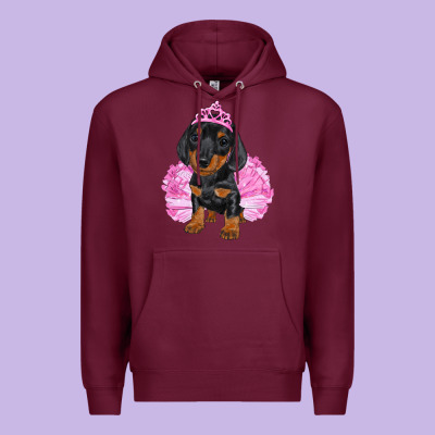 Balerina Dachshund With Tutu Premium Hoodie Designed By Ranaportraitstore
