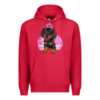 Cardinal balerina dachshund with tutu Premium Hoodie - RanaPortraitStore