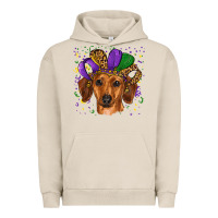 Pigment French Oak mardi gras hat dachshund Urban Hoodie - RanaPortraitStore
