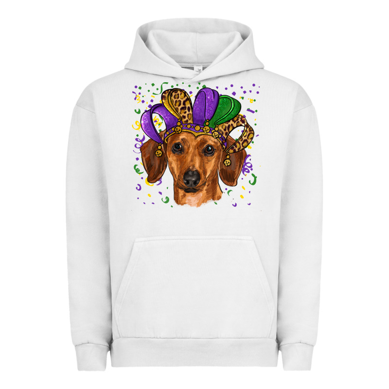 Mardi Gras Hat Dachshund Urban Hoodie by RanaPortraitStore | Teevron