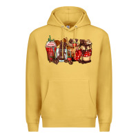 Antique Gold hot chocolate coffee cups Premium Hoodie - Zillion Design Studio