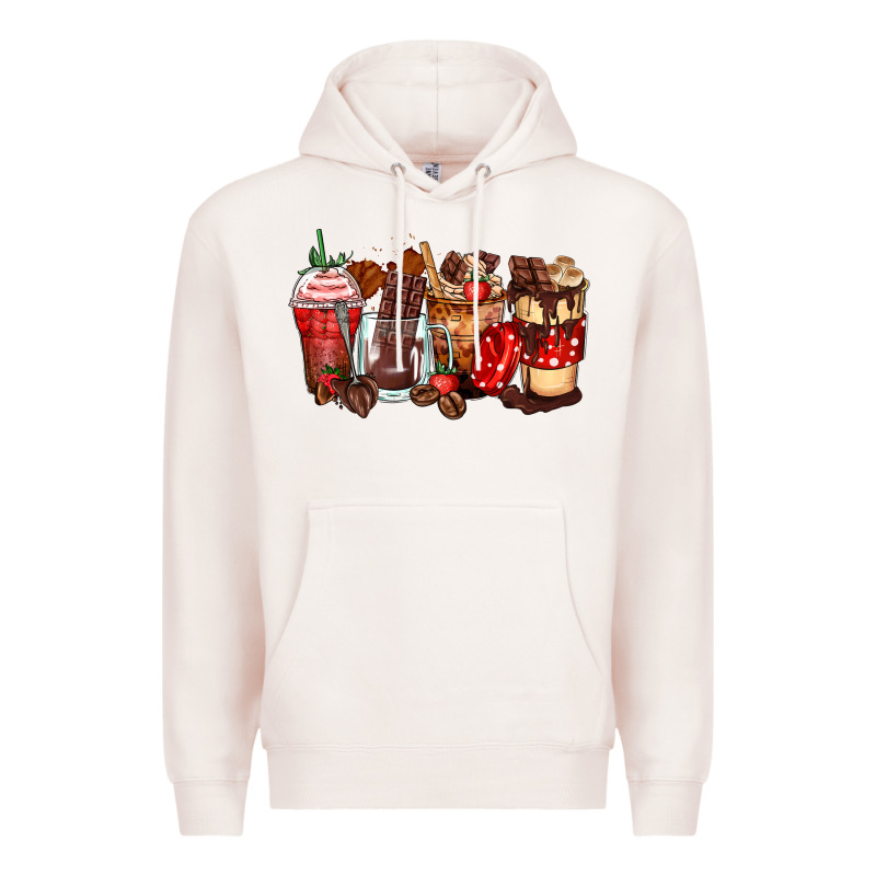 Hot Chocolate Coffee Cups Premium Hoodie by Zillion Design Studio | Teevron
