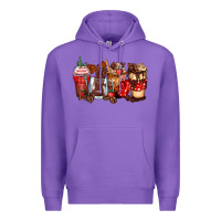 Purple hot chocolate coffee cups Premium Hoodie - Zillion Design Studio