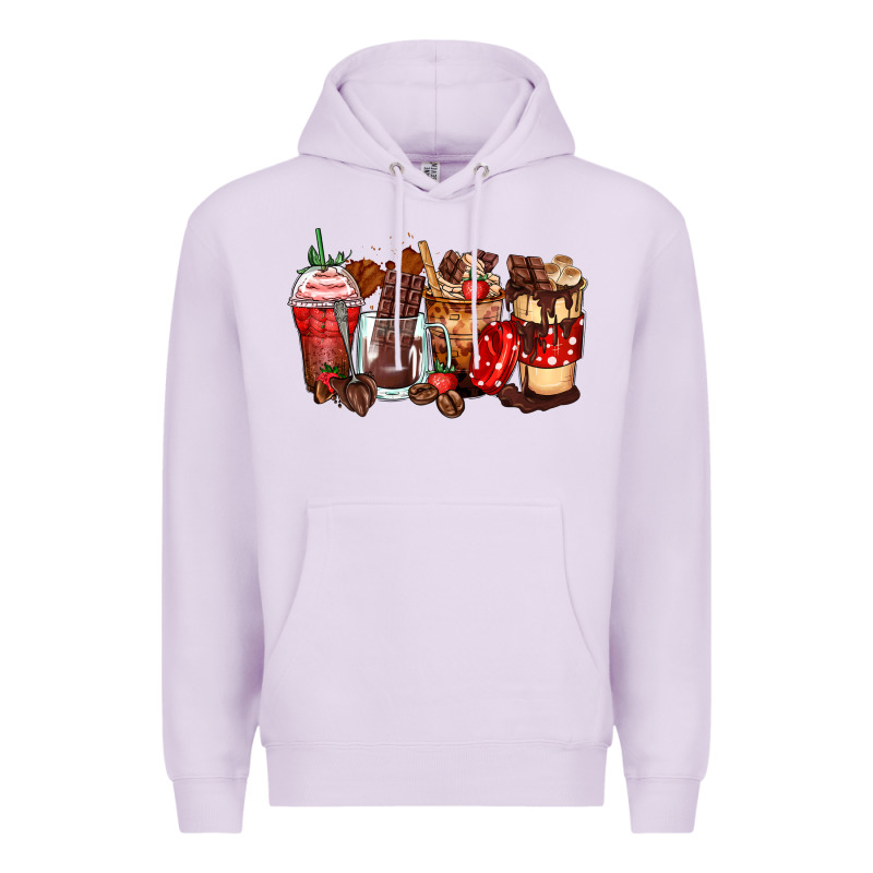 Hot Chocolate Coffee Cups Premium Hoodie by Zillion Design Studio | Teevron