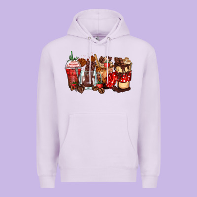 Hot Chocolate Coffee Cups Premium Hoodie Designed By Zillion Design Studio