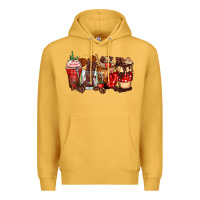 Mustard hot chocolate coffee cups Premium Hoodie - Zillion Design Studio