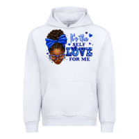 White sorority colors it's the self love for me afro wom Urban Hoodie - texasbilliewilder