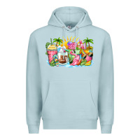 Blue Mist beach summer coffee cups Premium Hoodie - Zillion Design Studio
