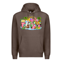 Coffee beach summer coffee cups Premium Hoodie - Zillion Design Studio