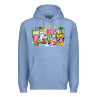 Colony Blue beach summer coffee cups Premium Hoodie - Zillion Design Studio