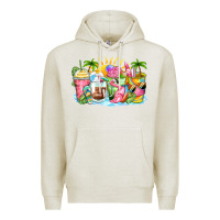 Oatmeal Heather beach summer coffee cups Premium Hoodie - Zillion Design Studio