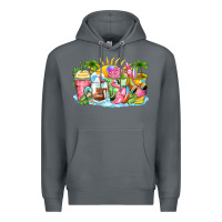 Rock beach summer coffee cups Premium Hoodie - Zillion Design Studio
