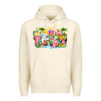 Sandshell beach summer coffee cups Premium Hoodie - Zillion Design Studio
