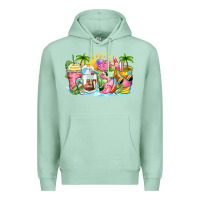 Seafoam beach summer coffee cups Premium Hoodie - Zillion Design Studio