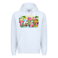 White beach summer coffee cups Premium Hoodie - Zillion Design Studio