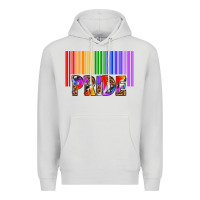 Dove Grey barcode pride Premium Hoodie - texasbilliewilder