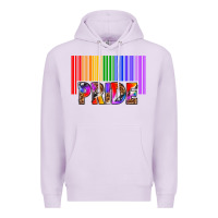 Lilac barcode pride Premium Hoodie - texasbilliewilder