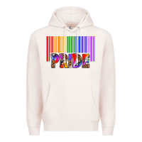 Pale Pink barcode pride Premium Hoodie - texasbilliewilder