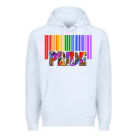 White barcode pride Premium Hoodie - texasbilliewilder
