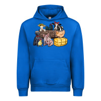 Cobalt farm animals wagon Urban Hoodie - Zillion Design Studio